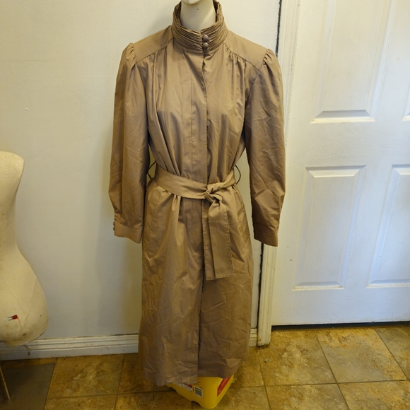 Vintage Rare London Fog 80's High Neck  Trench Coat - Picture 2 of 5
